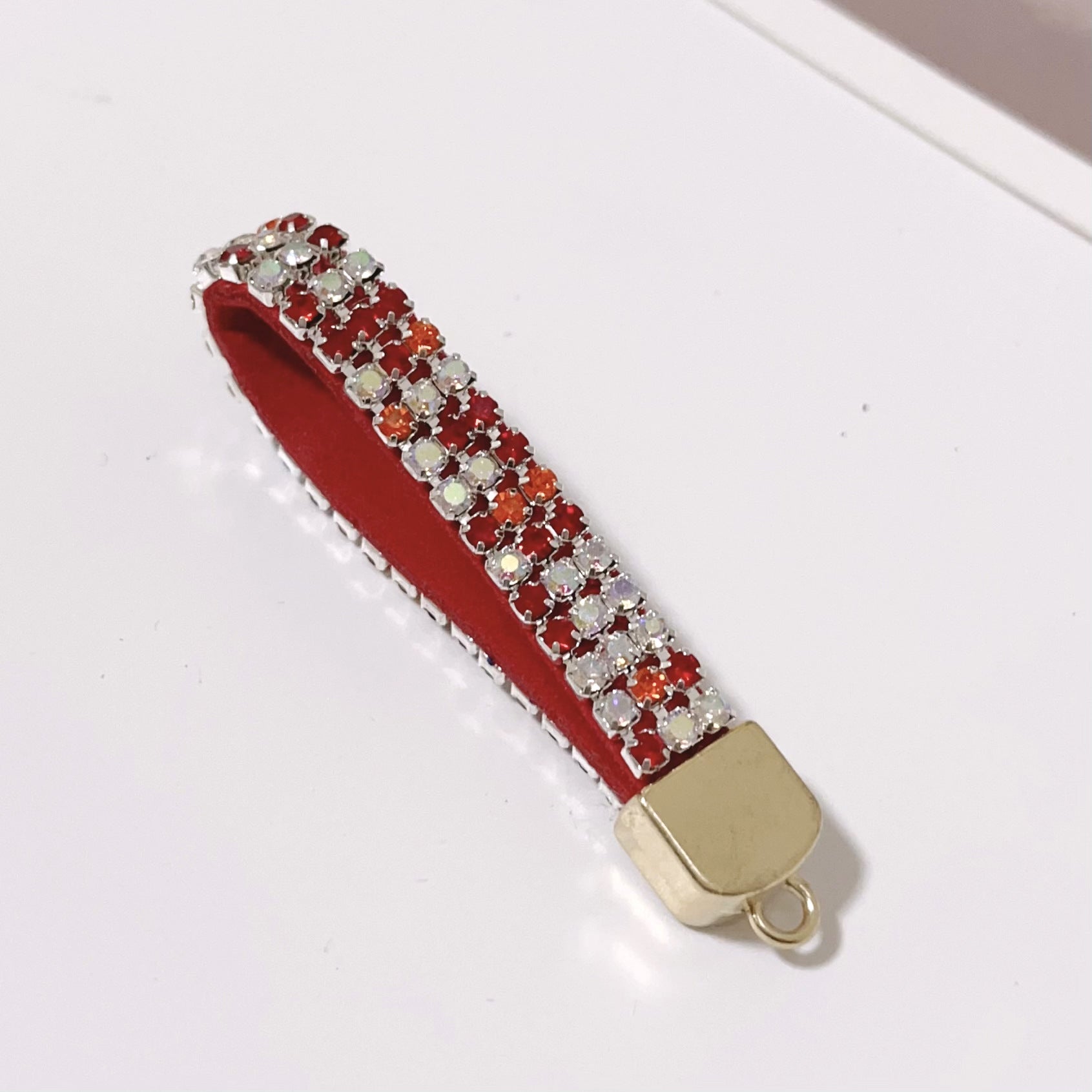 Wholesale 12PCS Rhinestone Hanging Rope Keychains